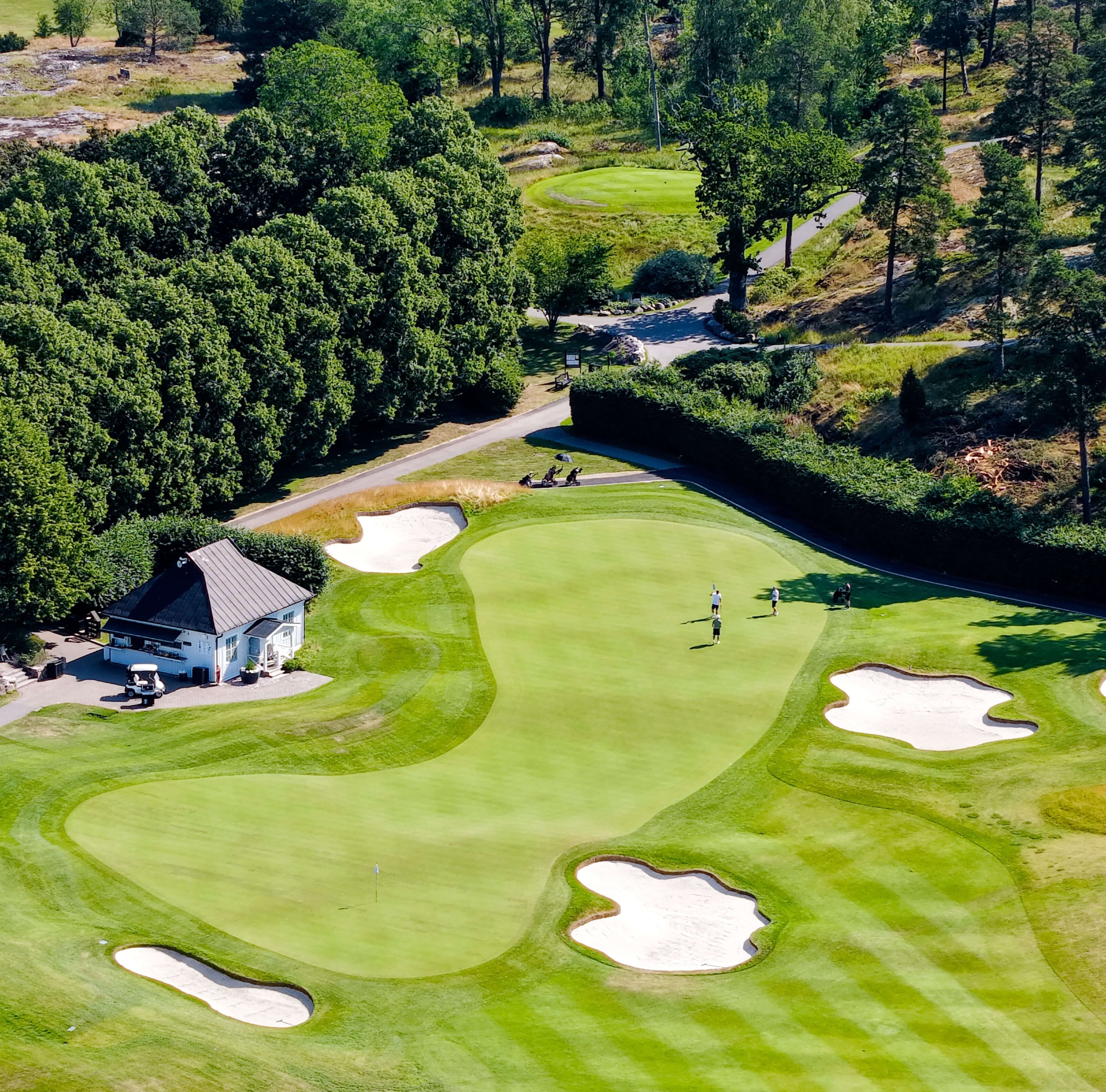 Golfbana vid hotell på Värmdö