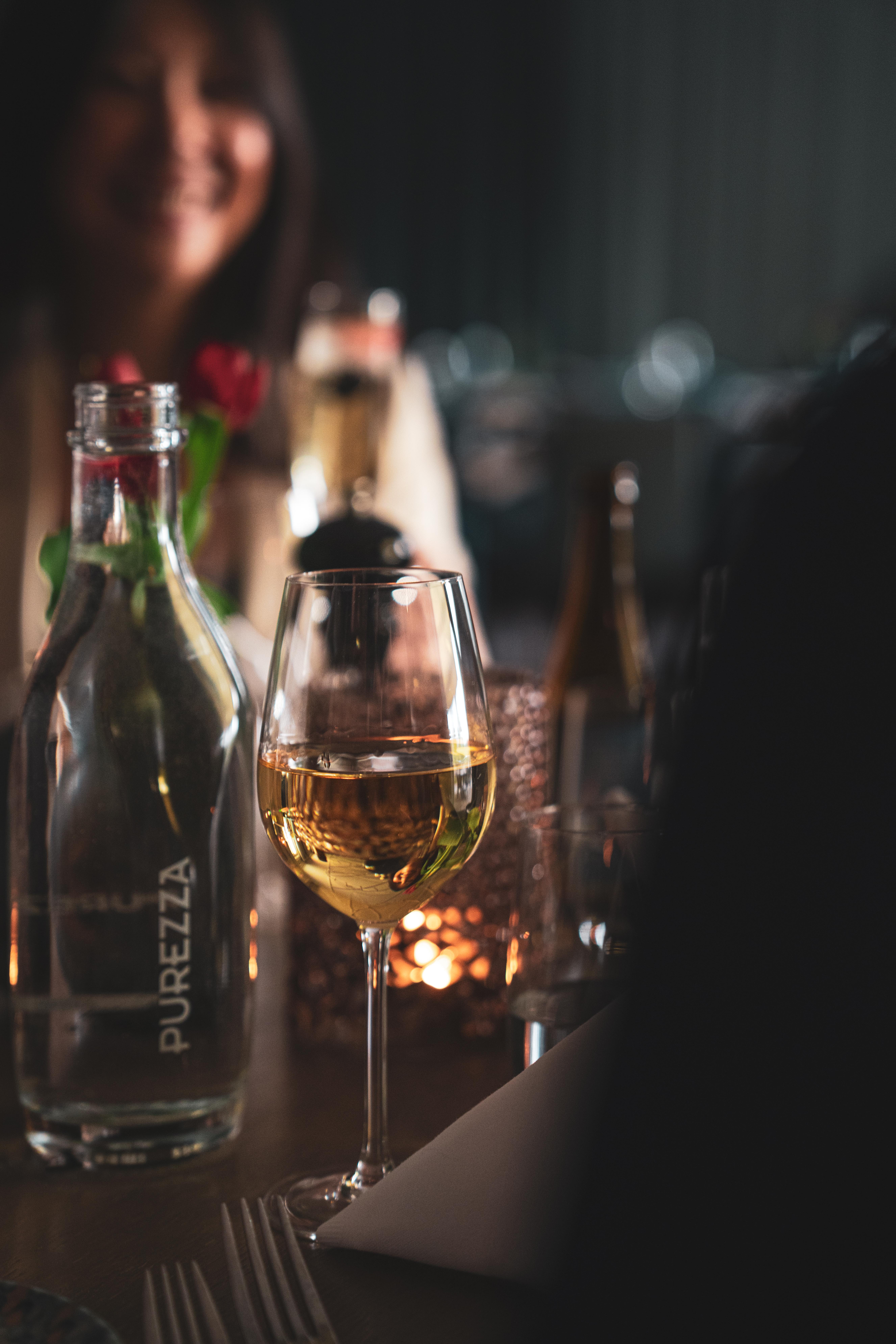 Vin och dryck i restaurangens matsal